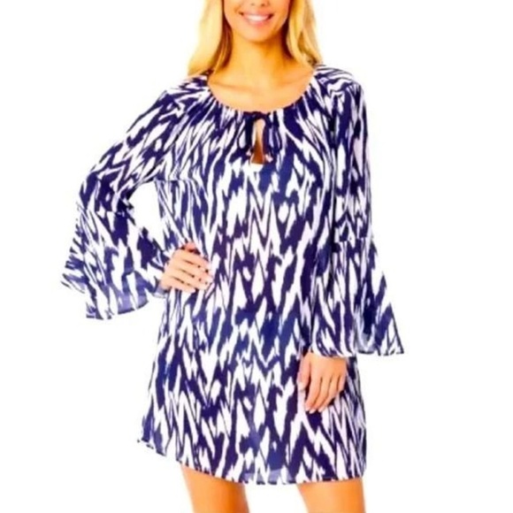 New Anne Cole Limited Edition Women's Swim Cover-Up Size M/L Navy Blue - Picture 1 of 9
